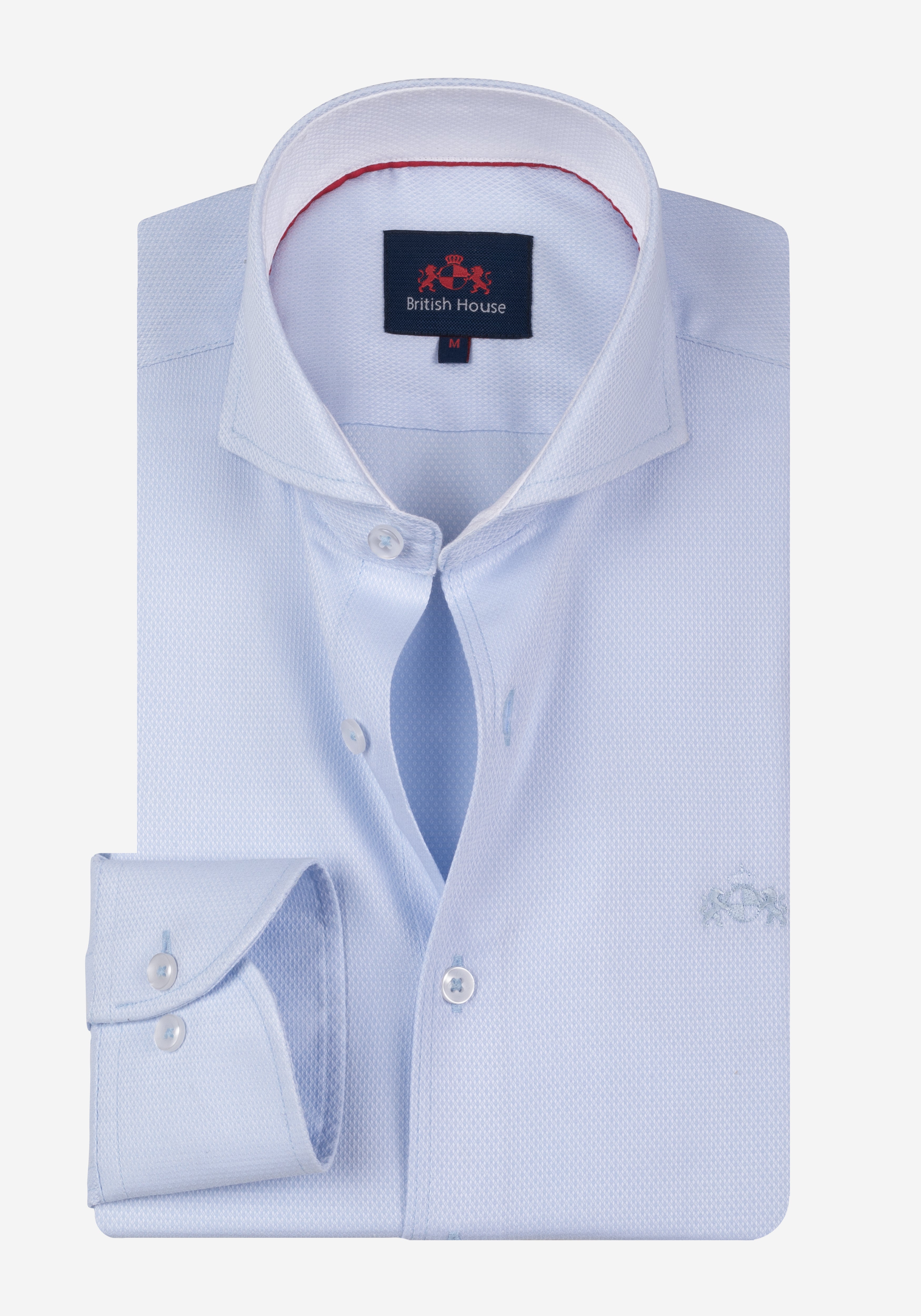 Breeze Blue Basket Weave Shirt British House