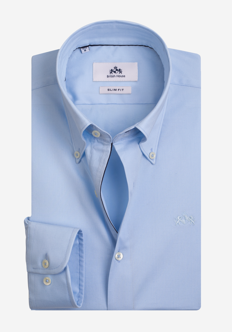Skylight Blue Cotton Lycra Shirt
