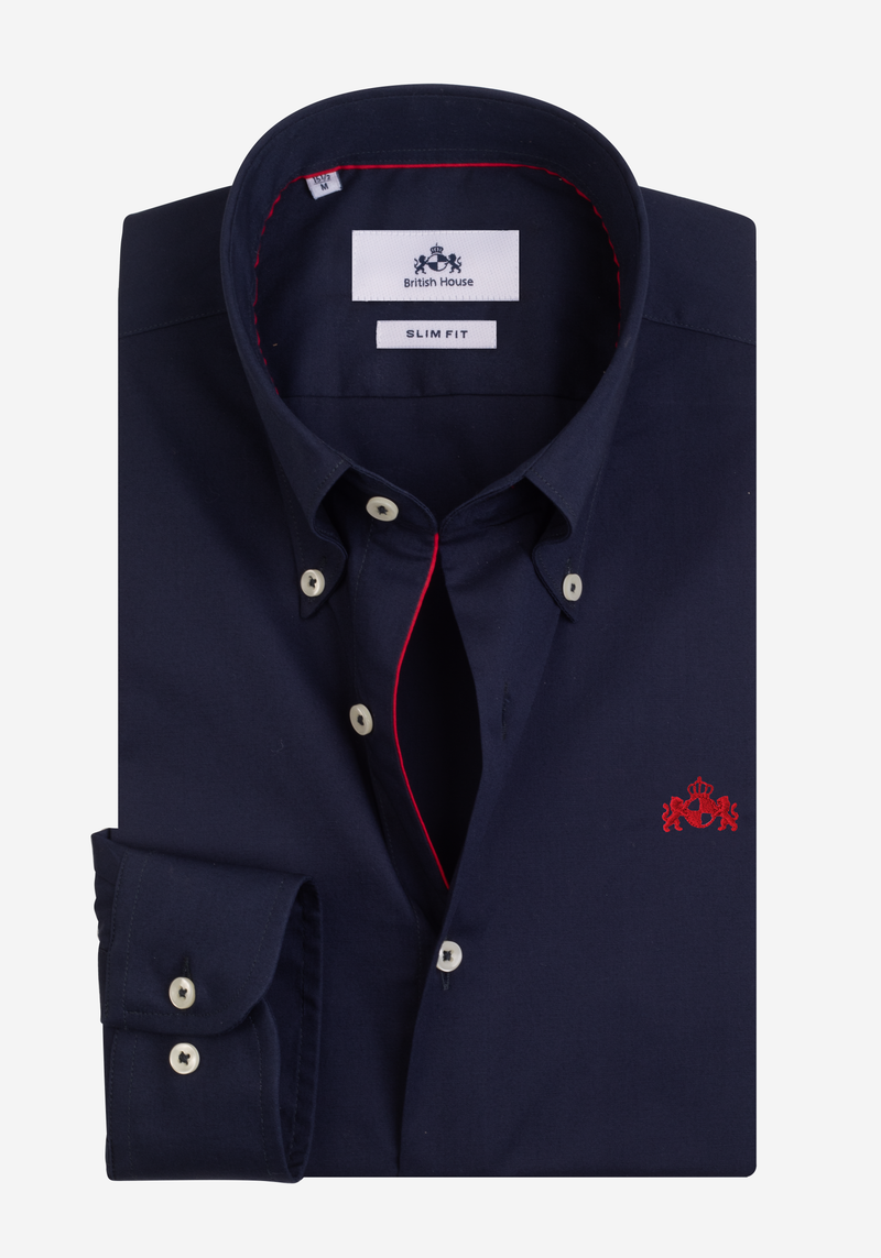 Vintage Navy Cotton Lycra Shirt
