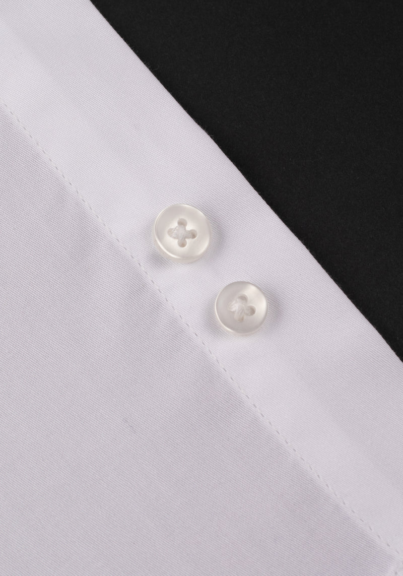 Crystal White Luxe Twill Shirt - Wrinkle-free