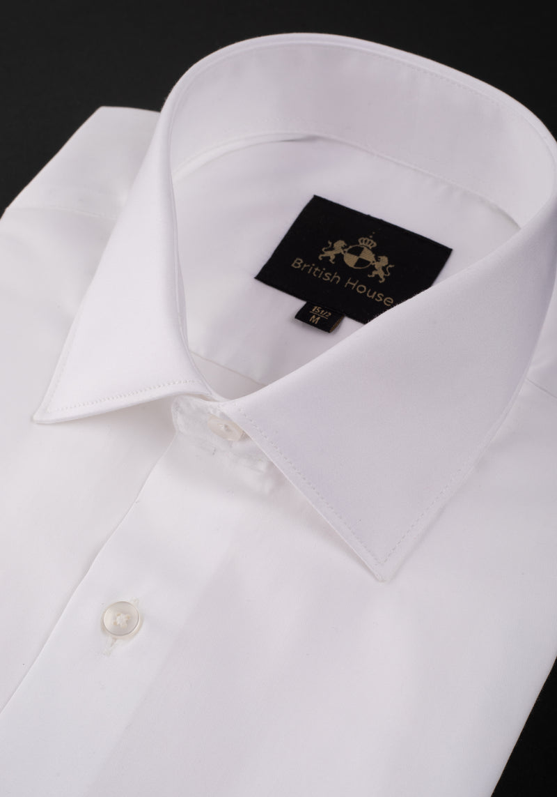 Crystal White Luxe Twill Shirt - Wrinkle-free