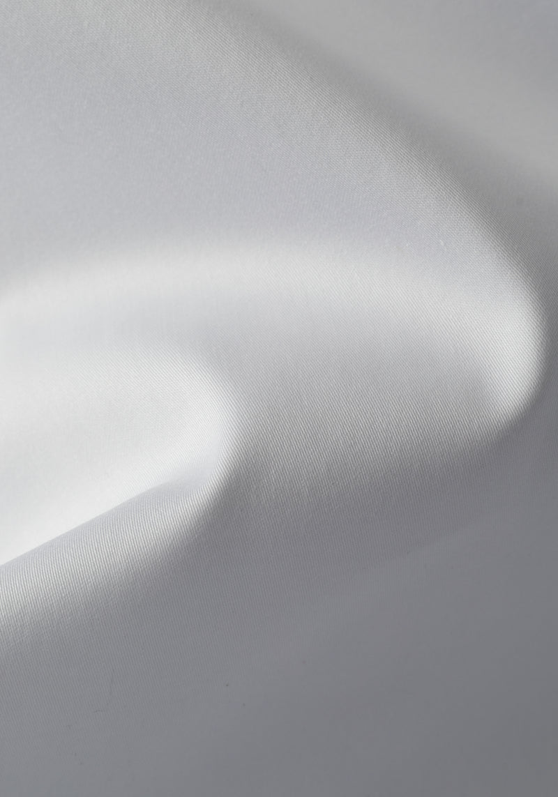 Crystal White Luxe Twill Shirt - Wrinkle-free