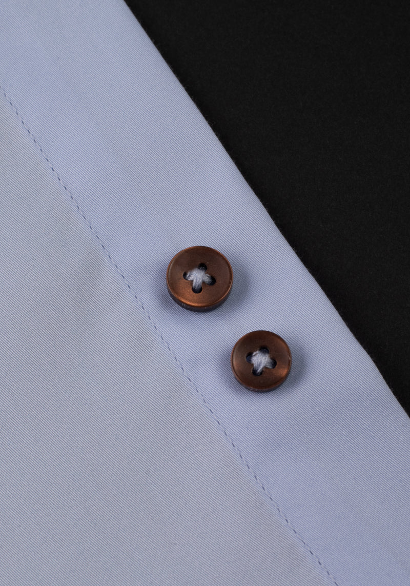 Arctic Blue Luxe Twill Shirt - Wrinkle-free
