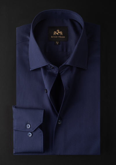 Royal Navy Luxe Twill Shirt - Wrinkle-free