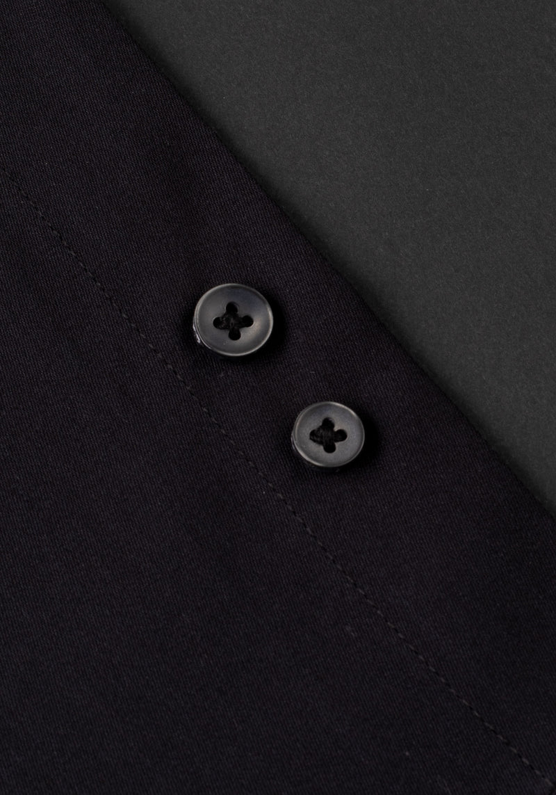 Matte Black Luxe Twill Shirt - Wrinkle-free