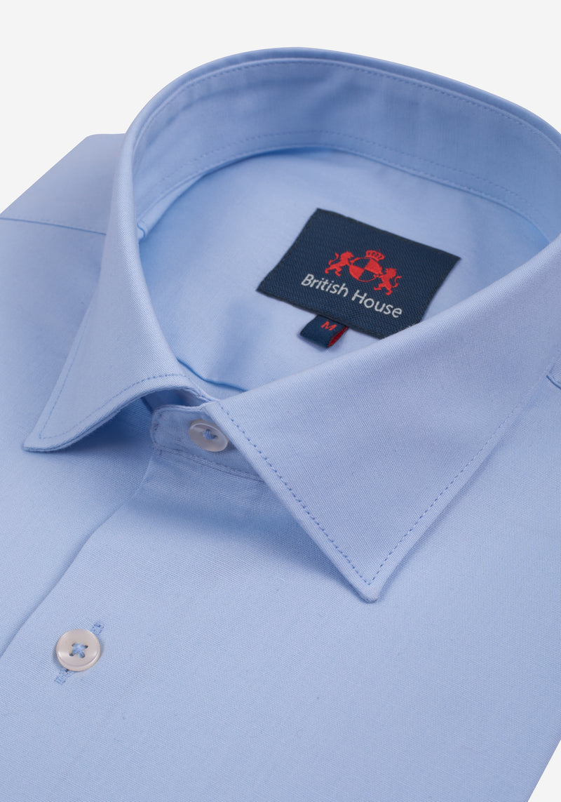 Frosted Blue Cotton Lycra Shirt