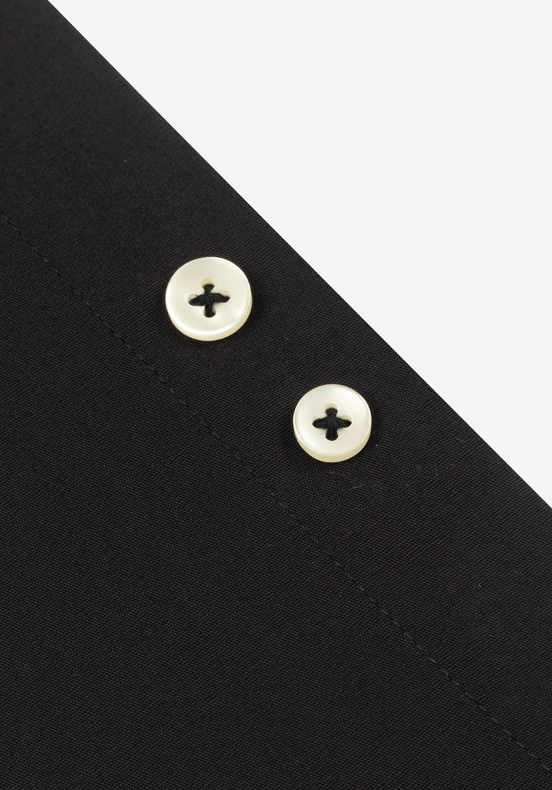 Midnight Black Cotton Lycra Shirt