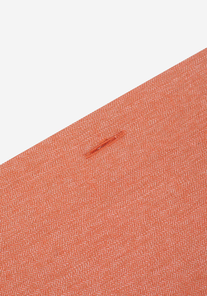 Dusty Orange Herringbone Flannel Shirt