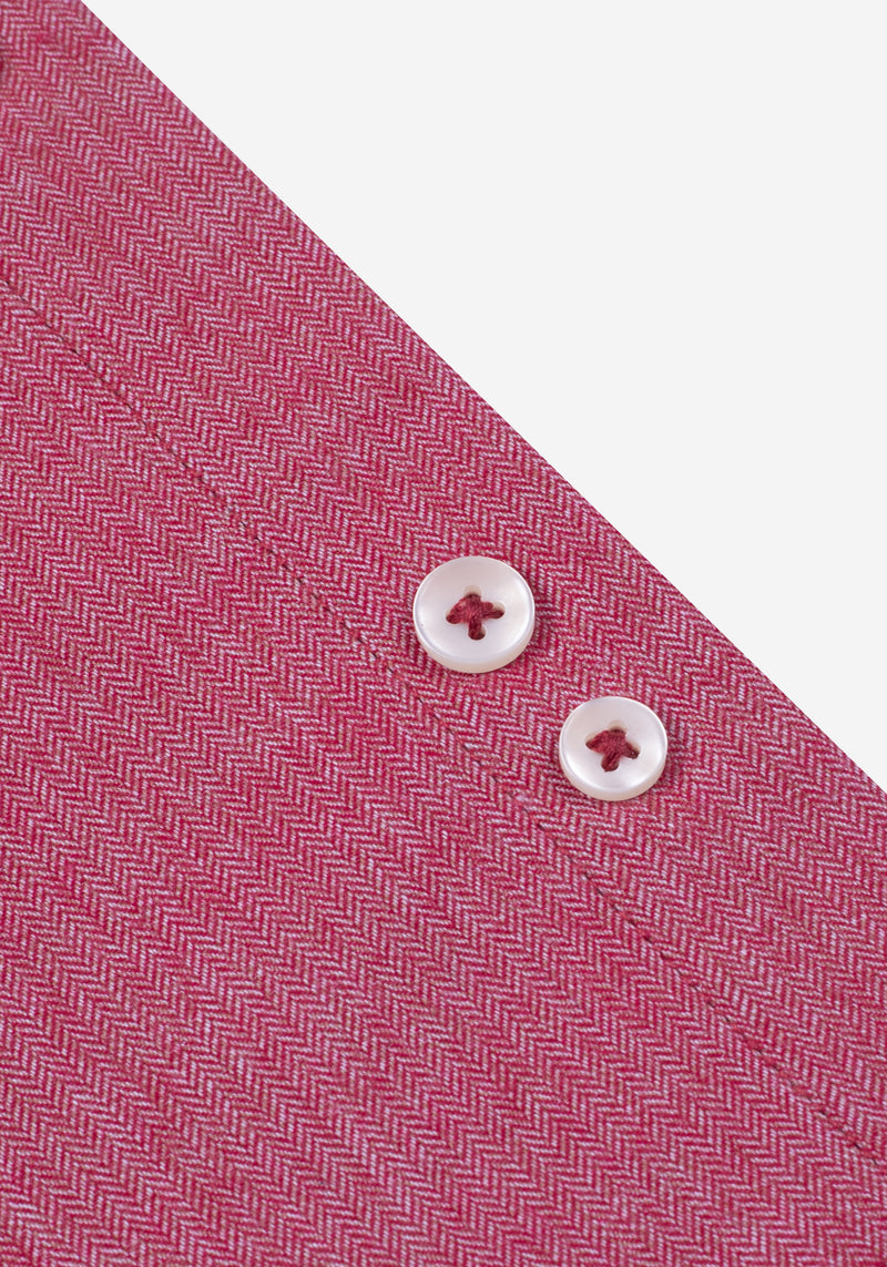 Blush Red Herringbone Flannel Shirt