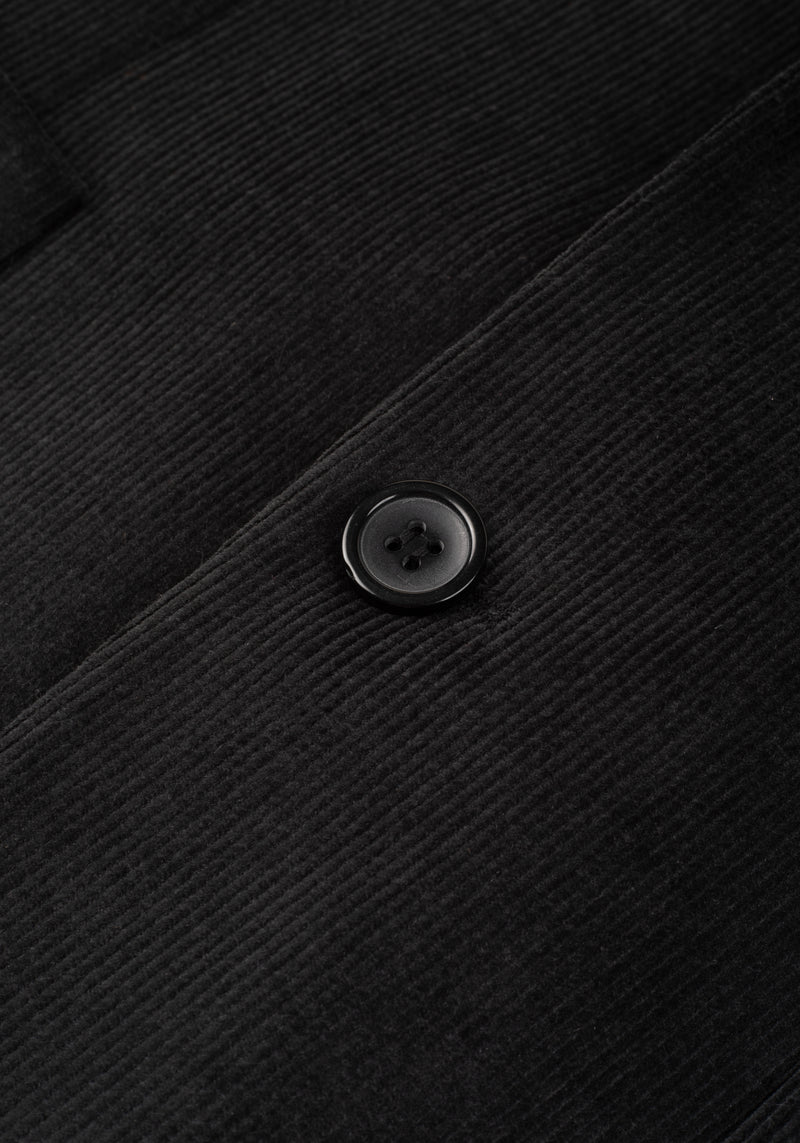 Slim Fit Faded Black Stripe Corduroy Blazer