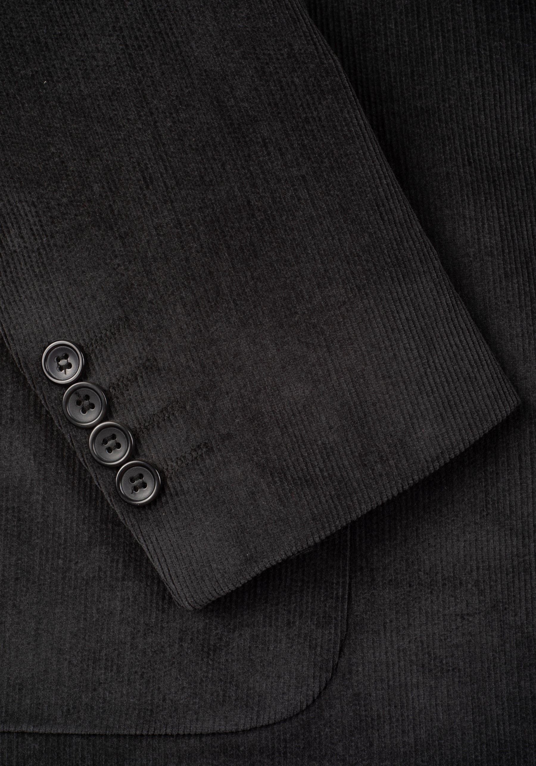 Slim Fit Faded Black Stripe Corduroy Blazer