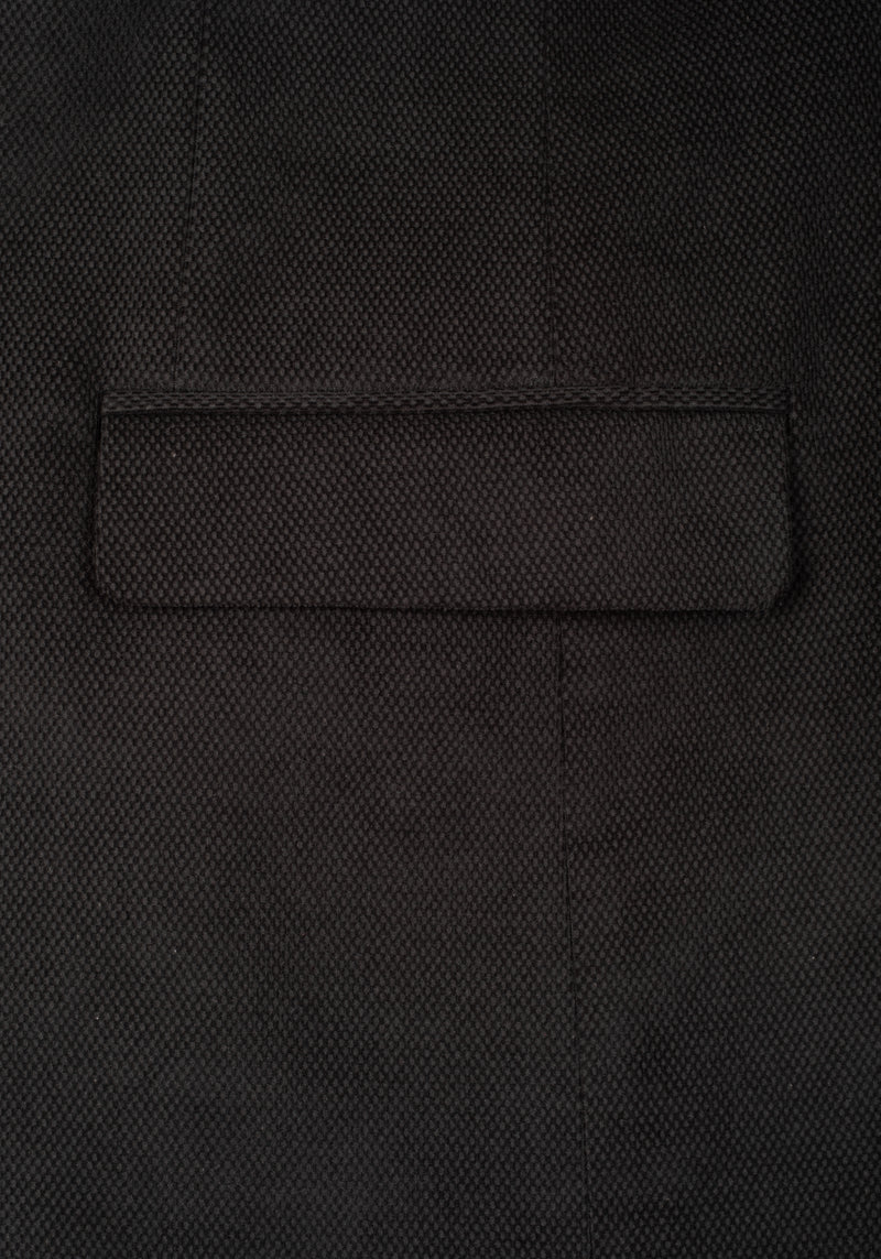 Slim Fit Ash Grey Dotted Pique Blazer