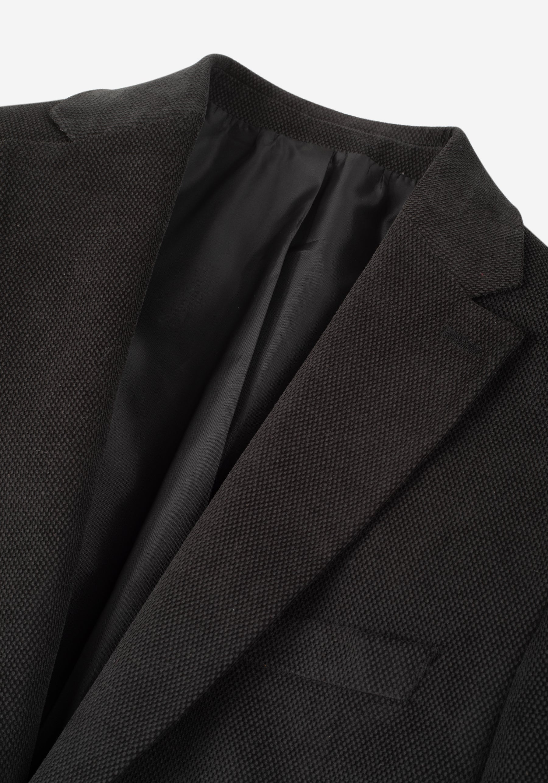 Slim Fit Ash Grey Dotted Pique Blazer