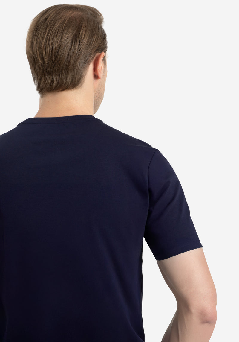Arctic Navy Cotton Undershirt - Short Sleeve