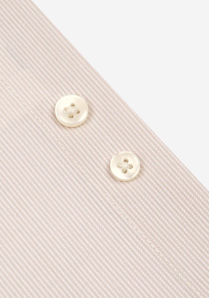 Dull Beige Stripe Piqué Shirt