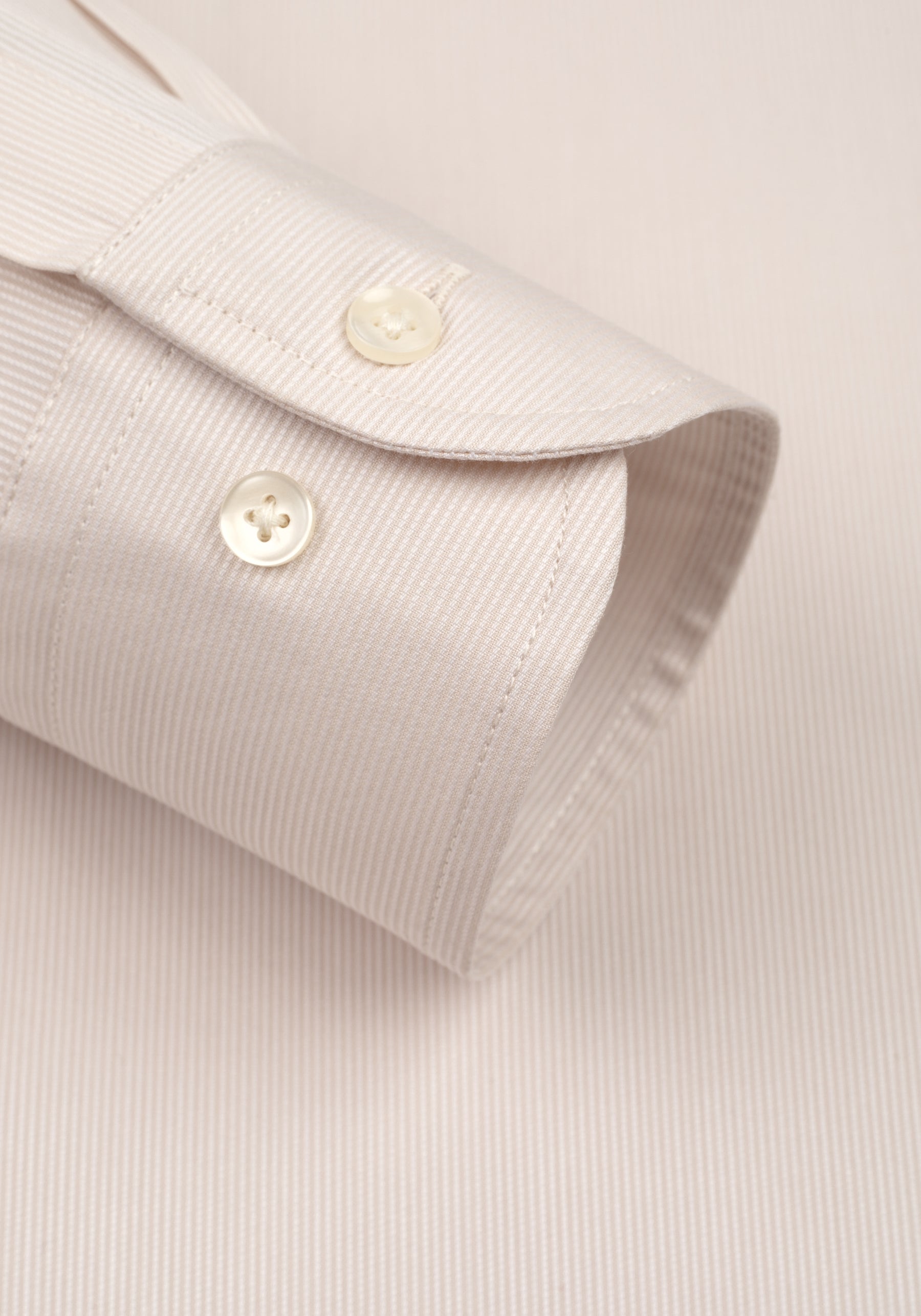 Dull Beige Stripe Piqué Shirt