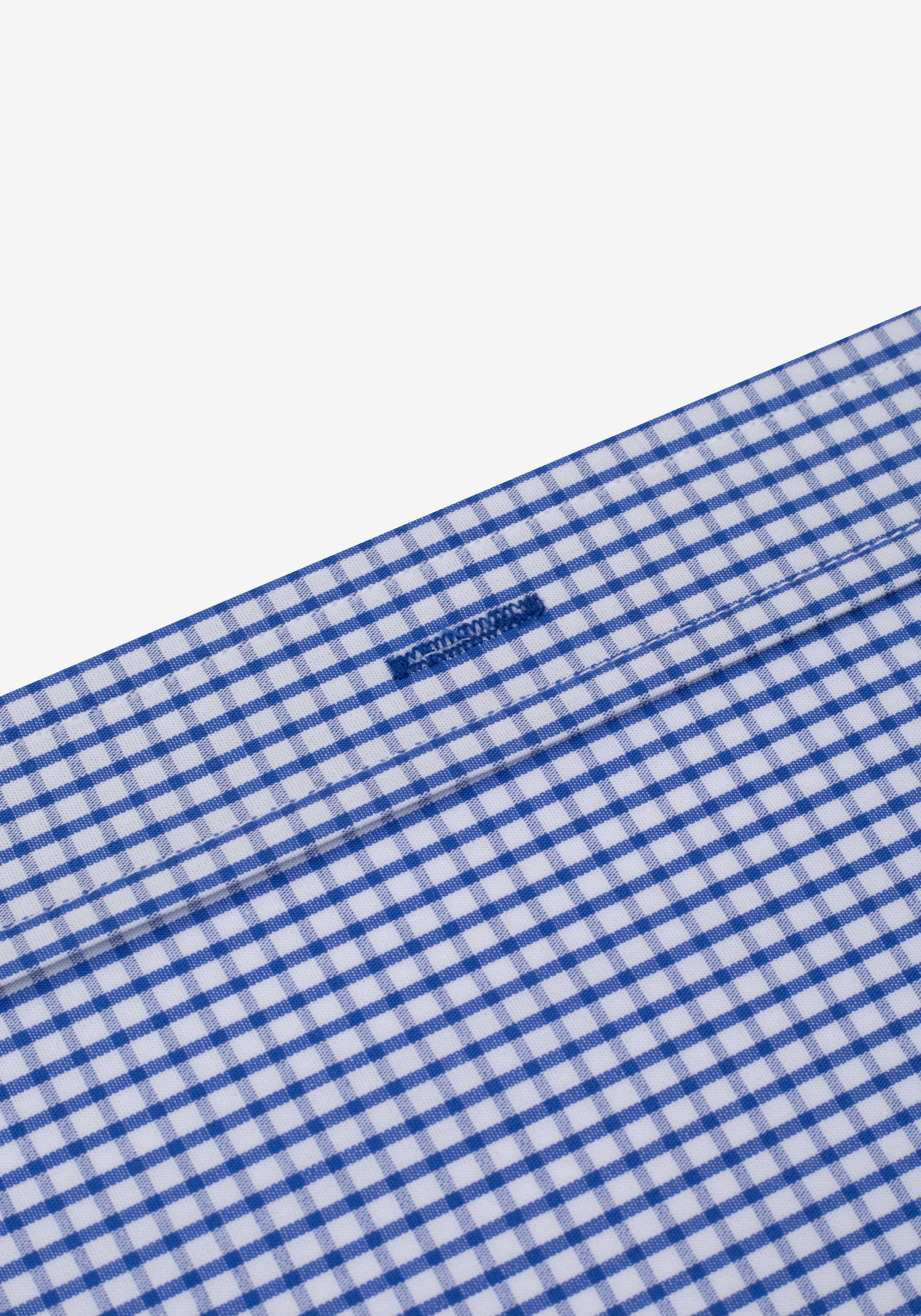 Sail Blue Checked Poplin Shirt - Short Sleeve