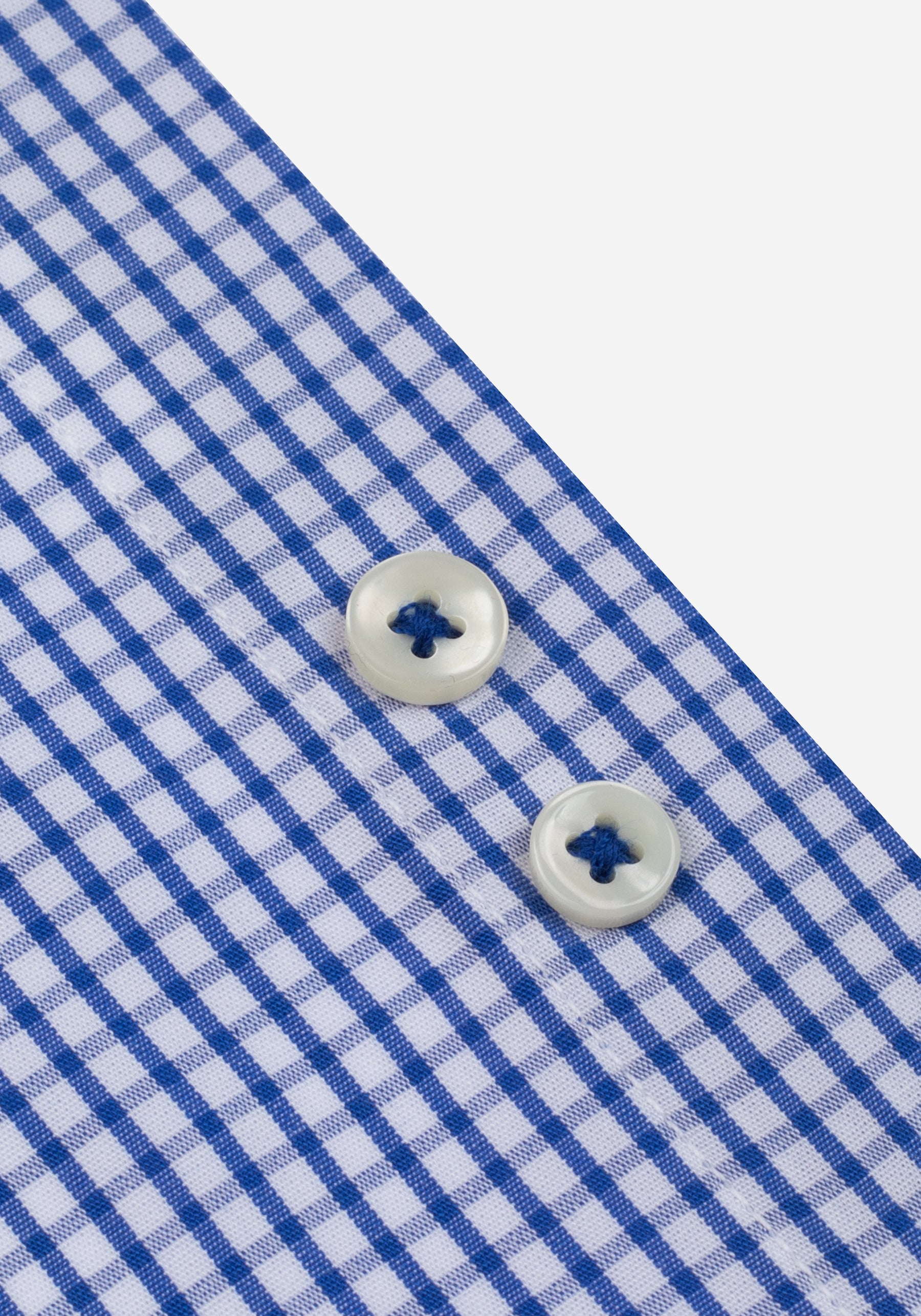 Sail Blue Checked Poplin Shirt - Short Sleeve