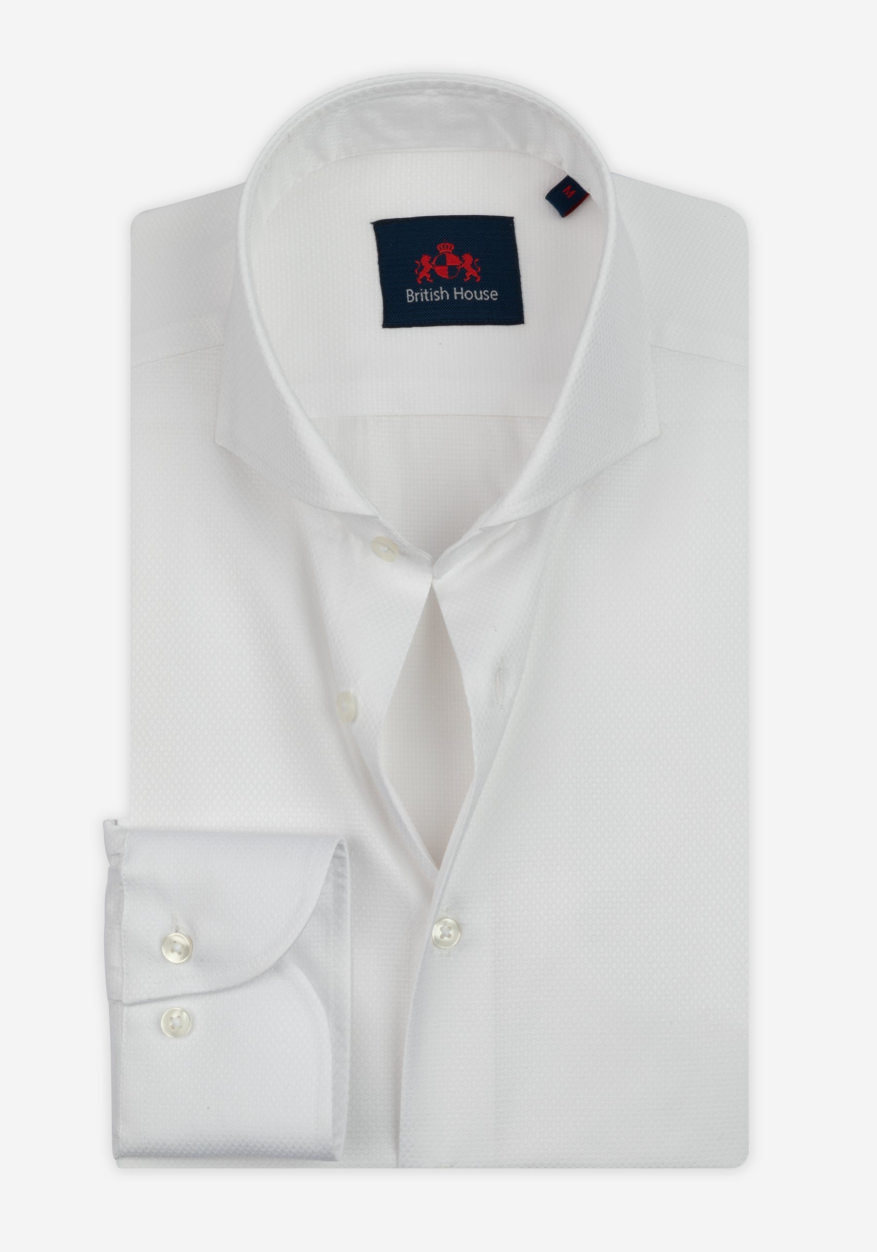 Mist White Basket Weave Shirt