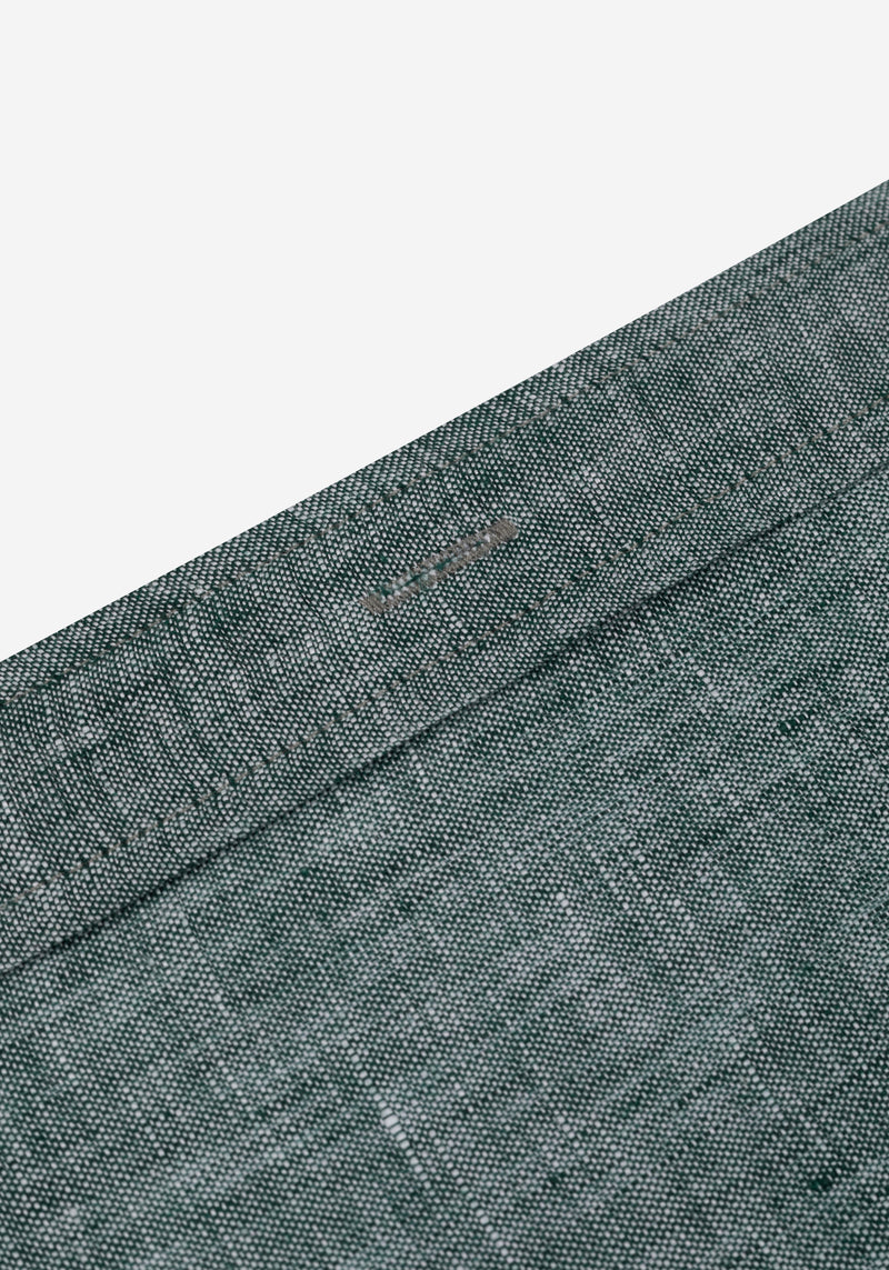 Faded Olive Washed Belgian Linen Shirt