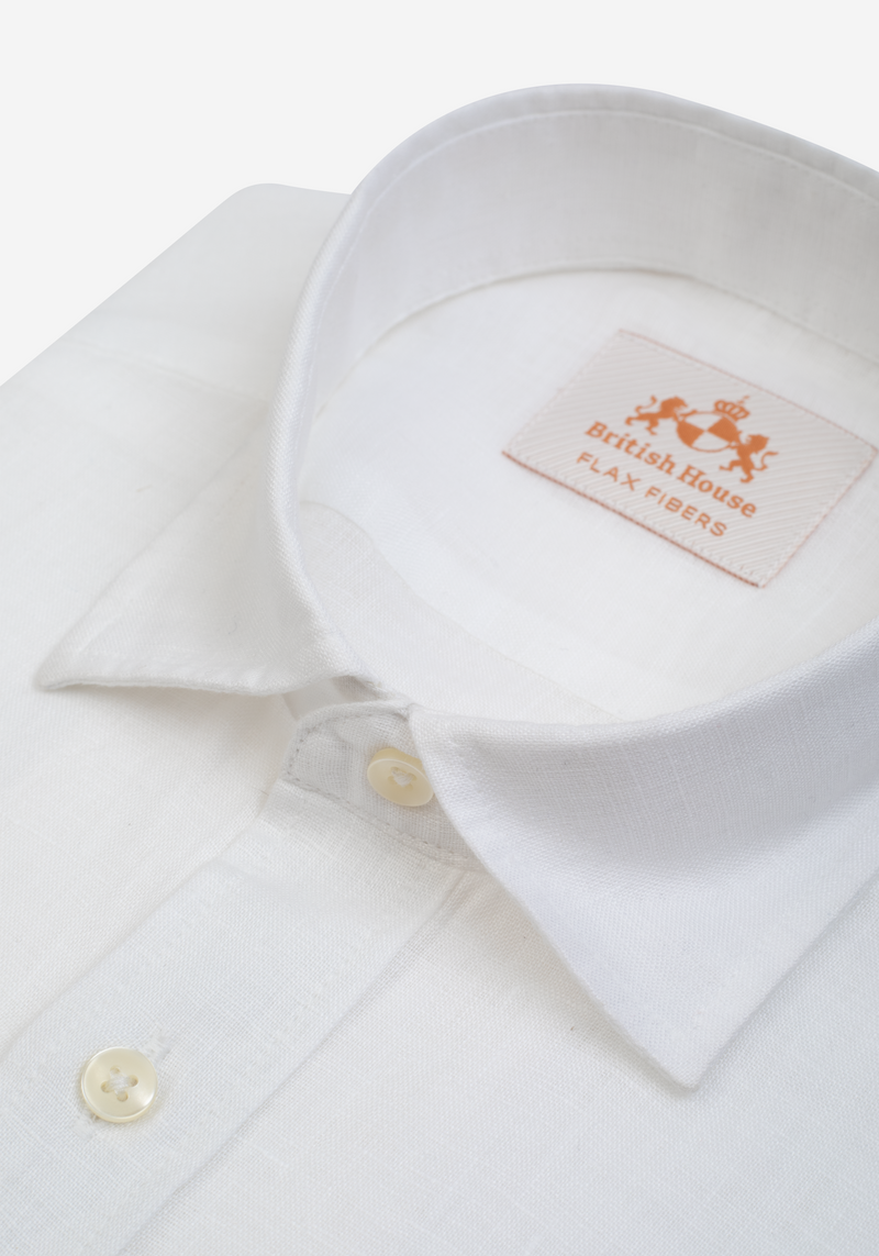 Cloud White Washed Belgian Linen Shirt