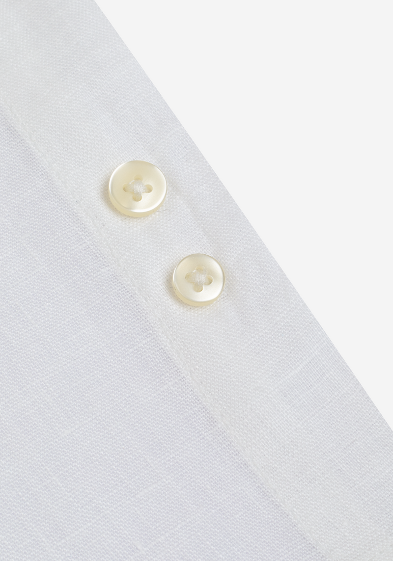 Cloud White Washed Belgian Linen Shirt