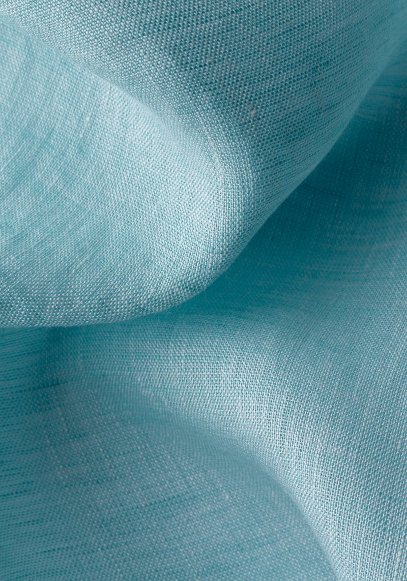 Aqua Blue Washed Belgian Linen Shirt