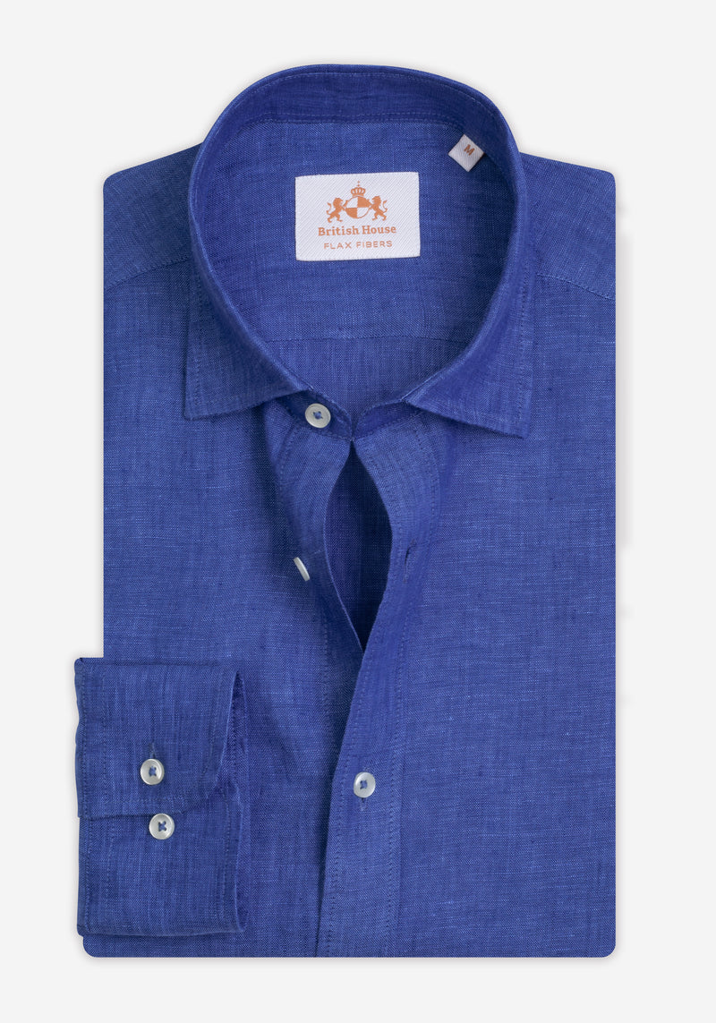 Pure Blue Washed Belgian Linen Shirt