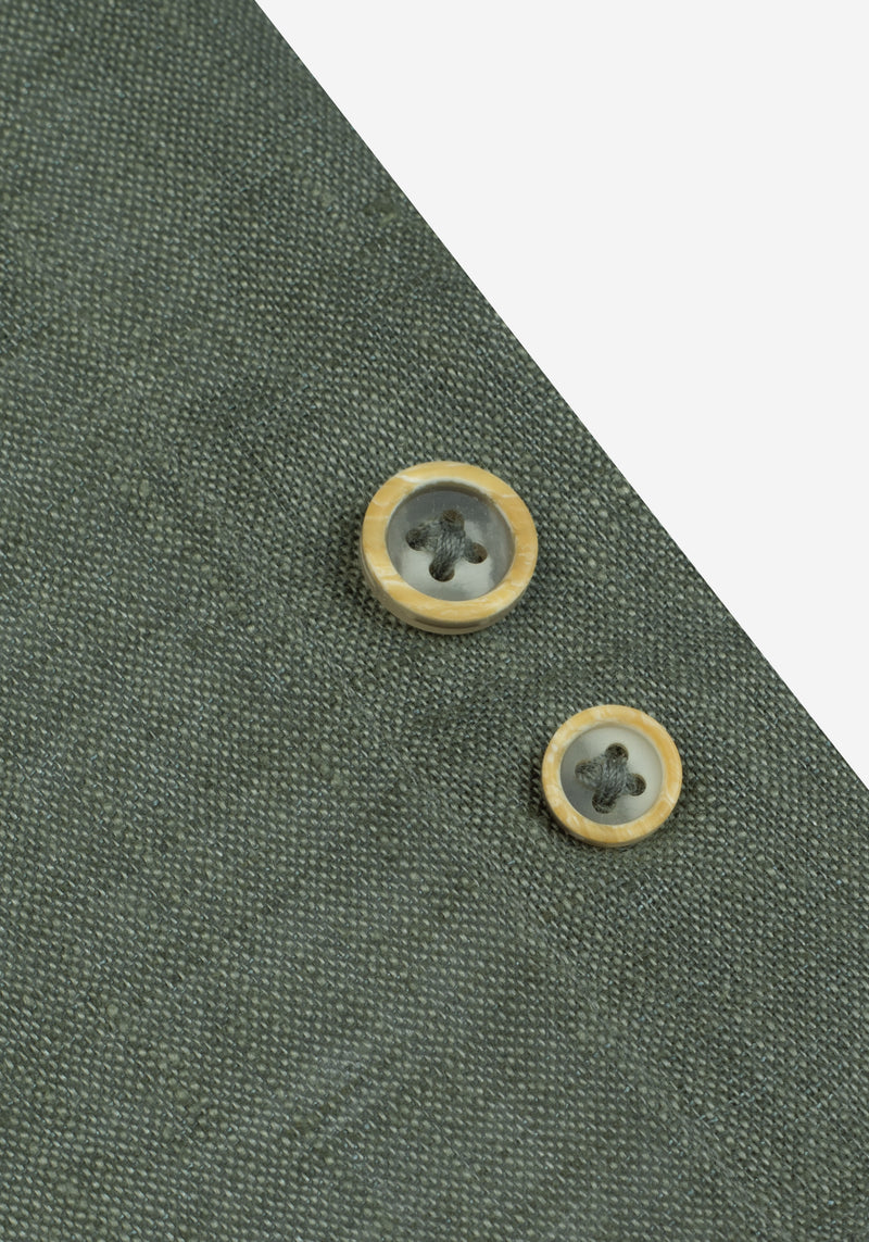 Pale Olive Belgian Linen Shirt