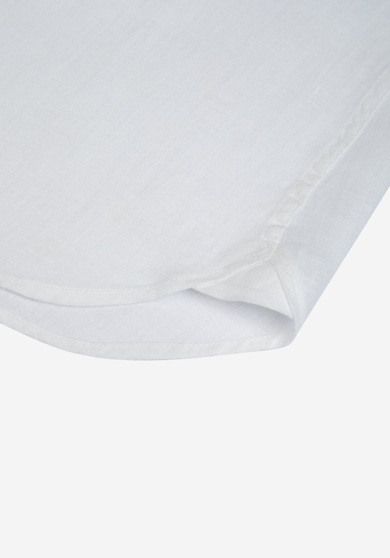 Frost White Belgian Linen Shirt