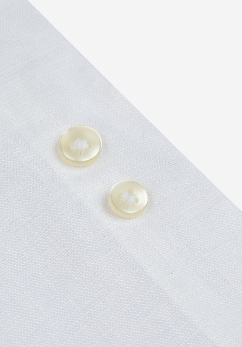 Frost White Belgian Linen Shirt