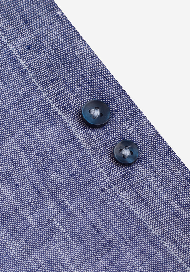 Indigo Blue Belgian Linen Shirt
