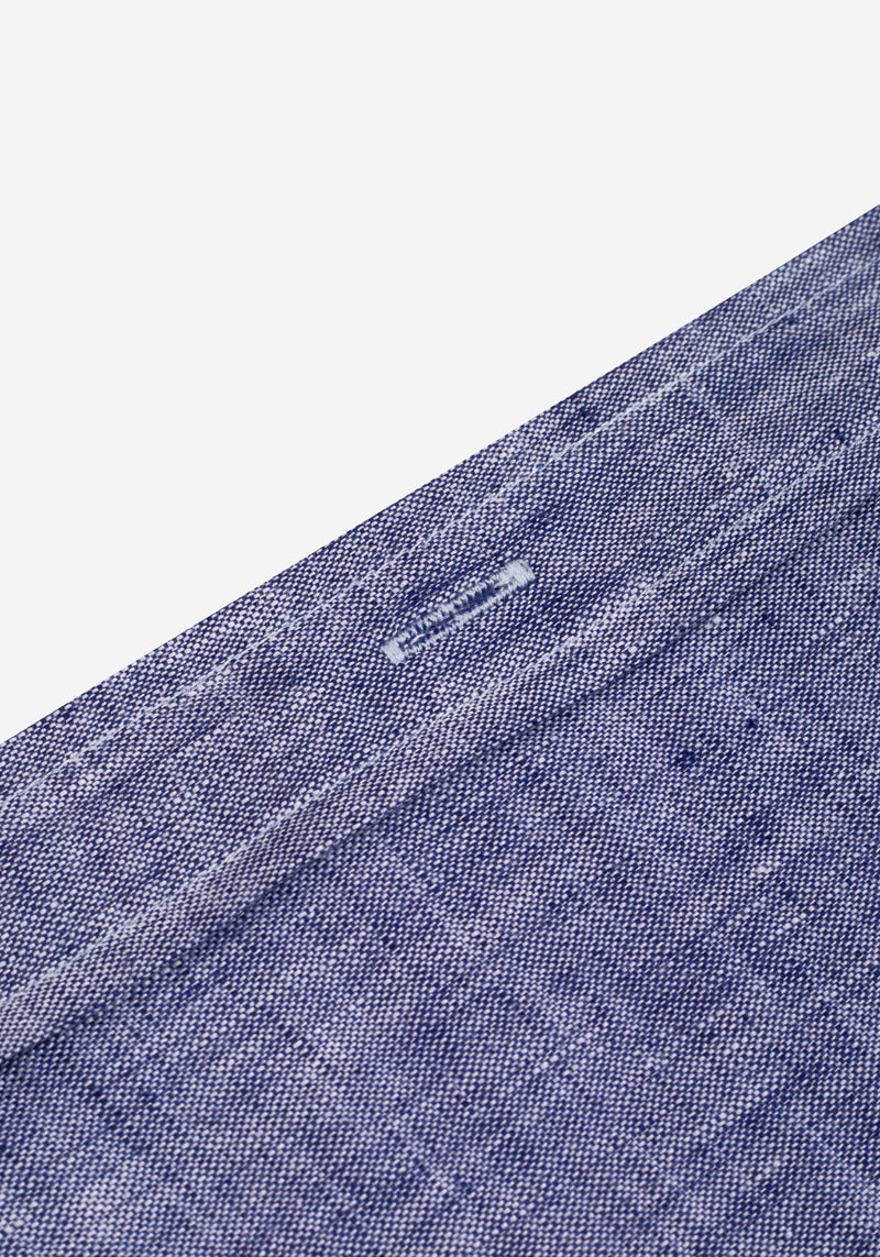 Indigo Blue Belgian Linen Shirt