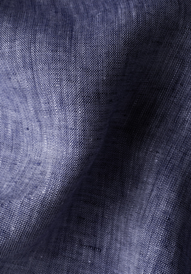 Indigo Blue Belgian Linen Shirt
