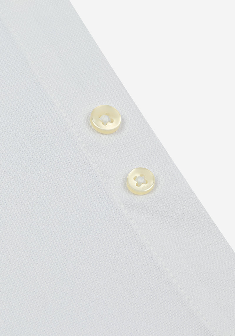 Pearl White Oxford Shirt - Short Sleeve