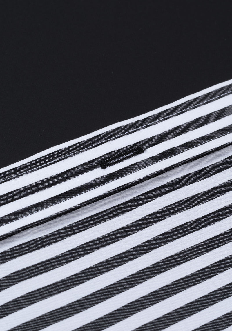 Giza 87 Cotton Astral Black Stripe Signature Twill Shirt