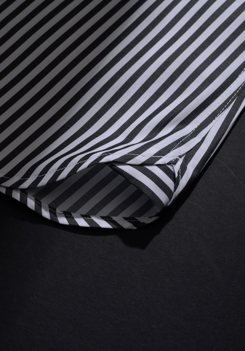 Giza 87 Cotton Astral Black Stripe Signature Twill Shirt