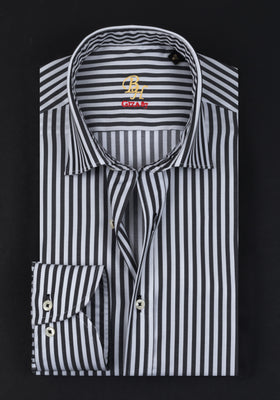Giza 87 Cotton Astral Black Stripe Signature Twill Shirt