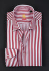 Giza 87 Cotton Bold Red Stripe Signature Twill Shirt