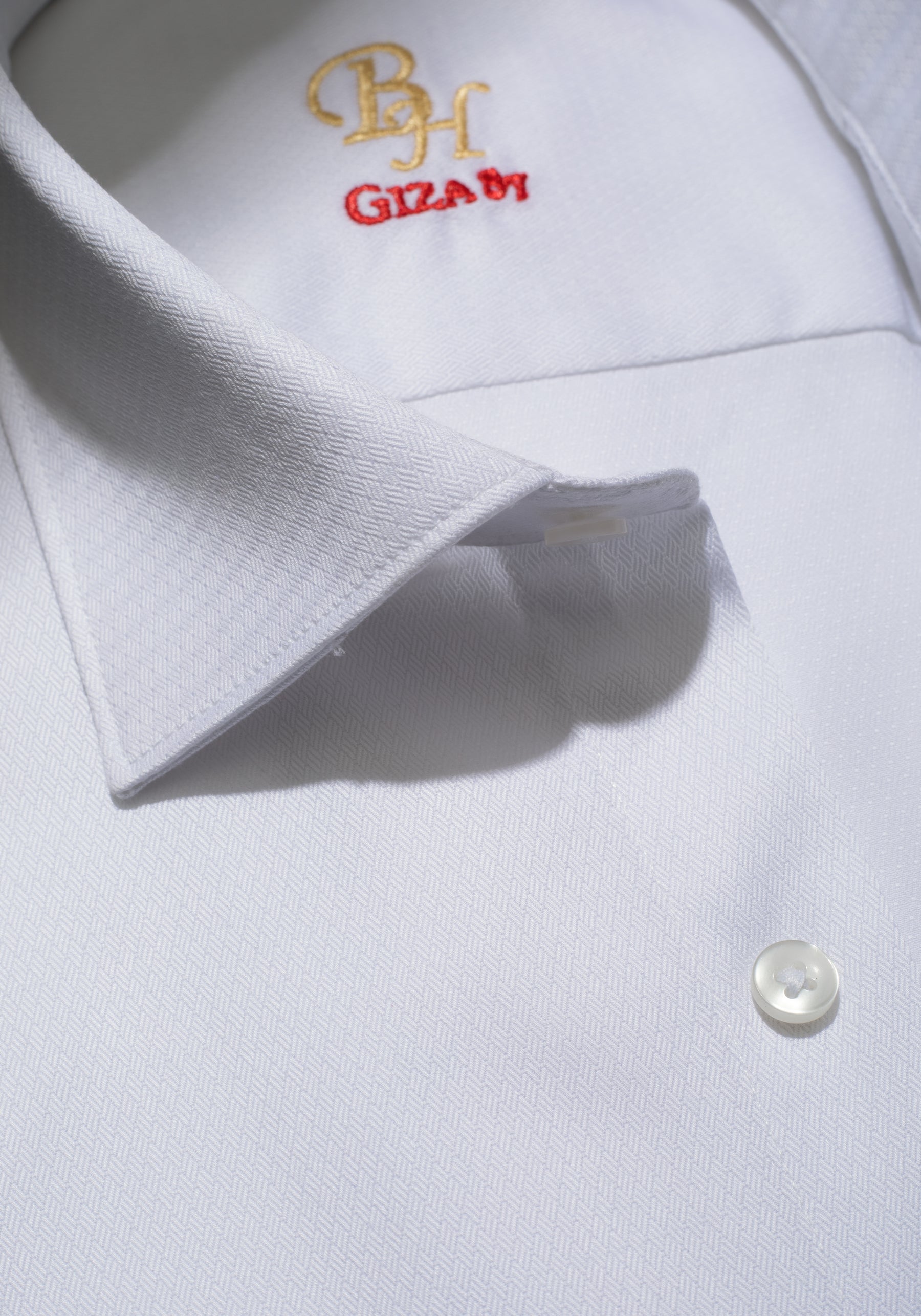 Giza 87 Cotton Lotus White Dobby Shirt