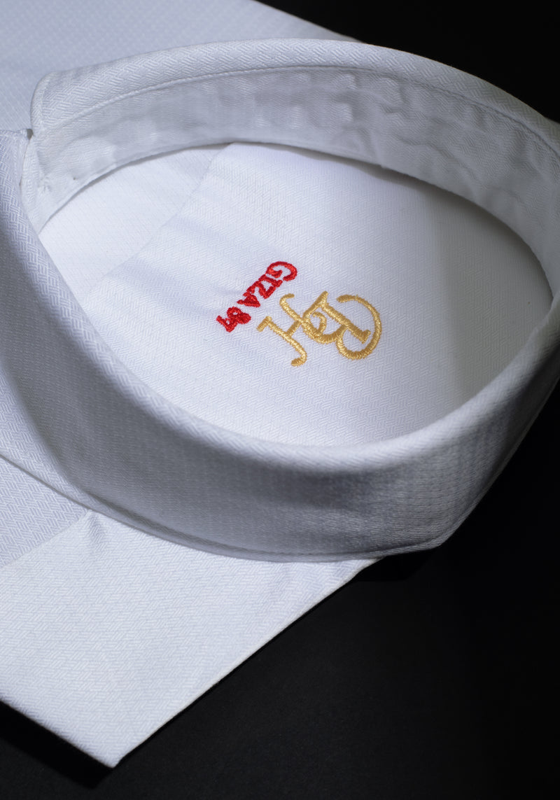 Giza 87 Cotton Lotus White Dobby Shirt