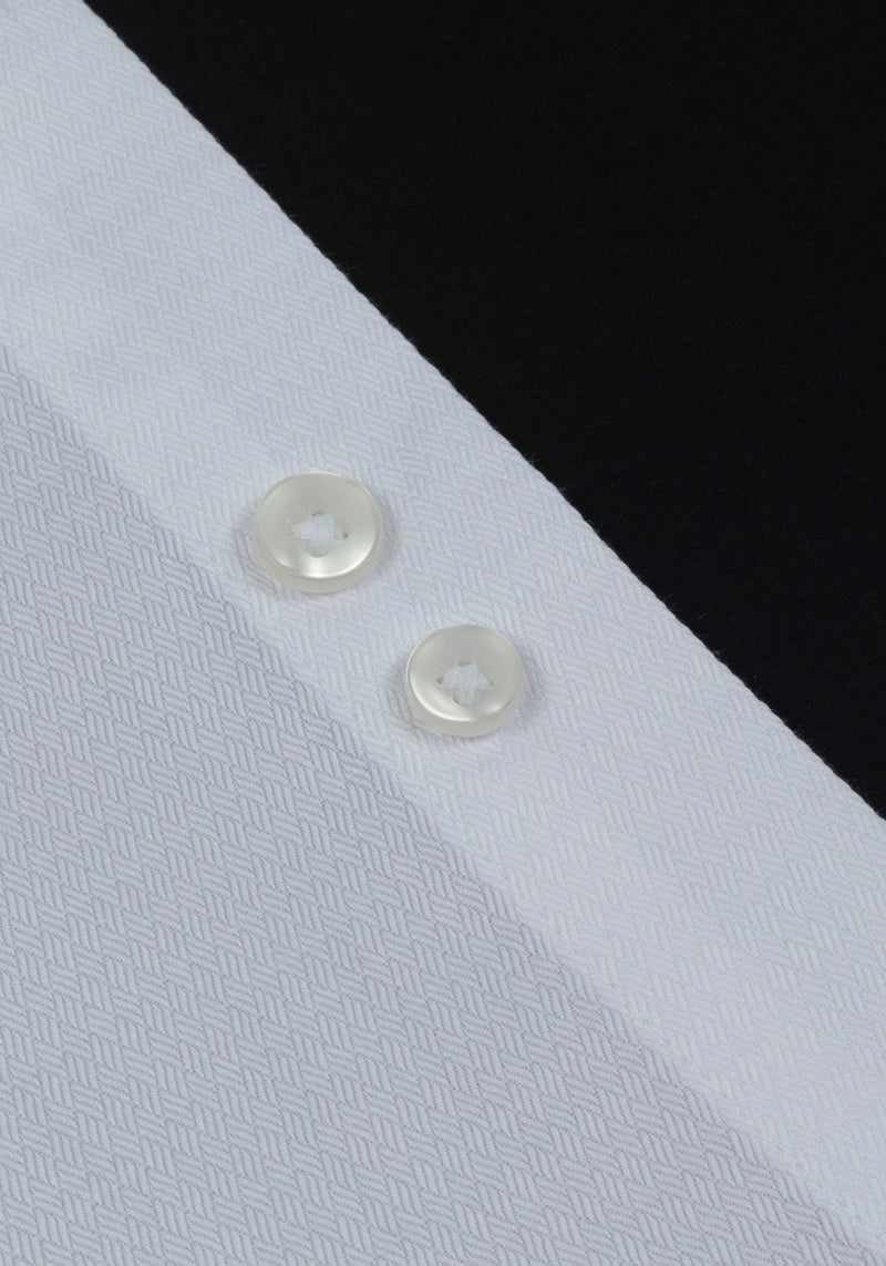 Giza 87 Cotton Lotus White Dobby Shirt