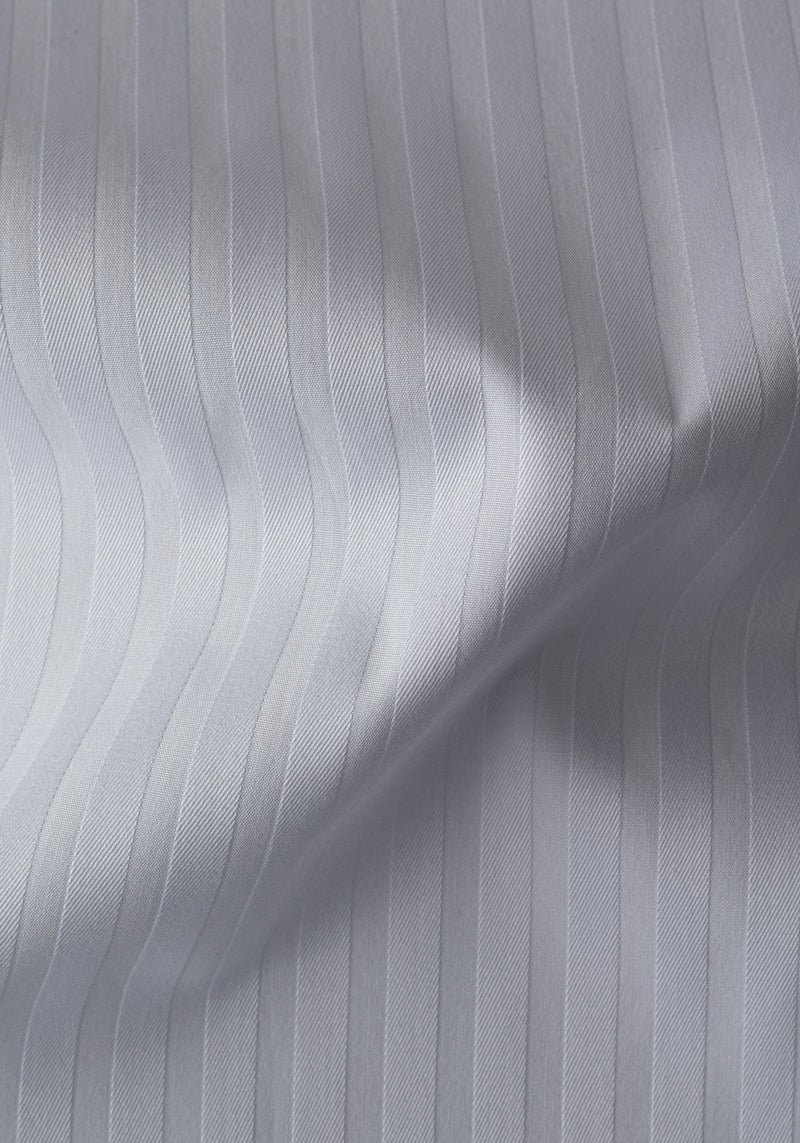 Giza 87 Cotton Moonstone White Stripe Signature Twill Shirt