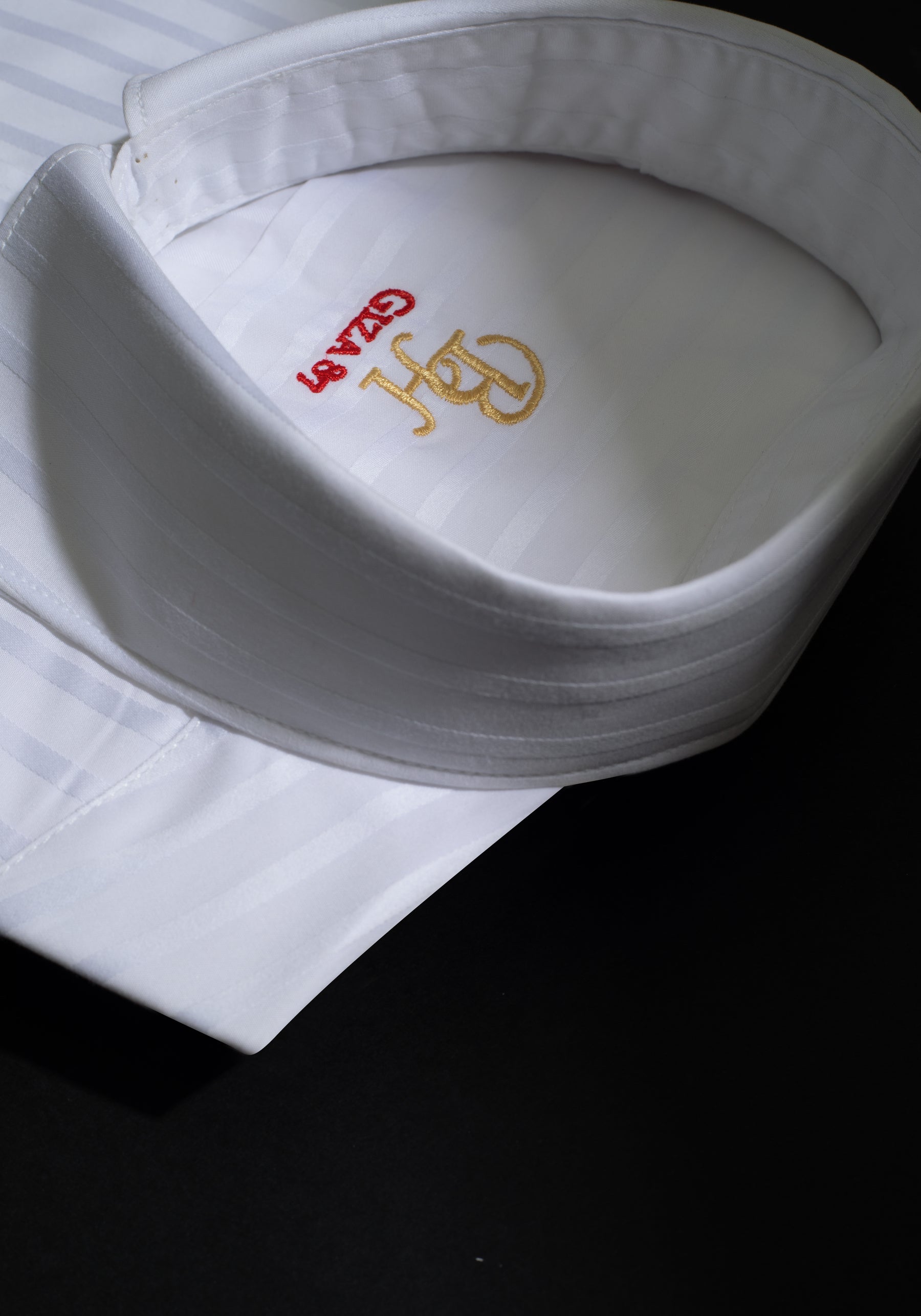 Giza 87 Cotton Glacier White Stripe Signature Twill Shirt