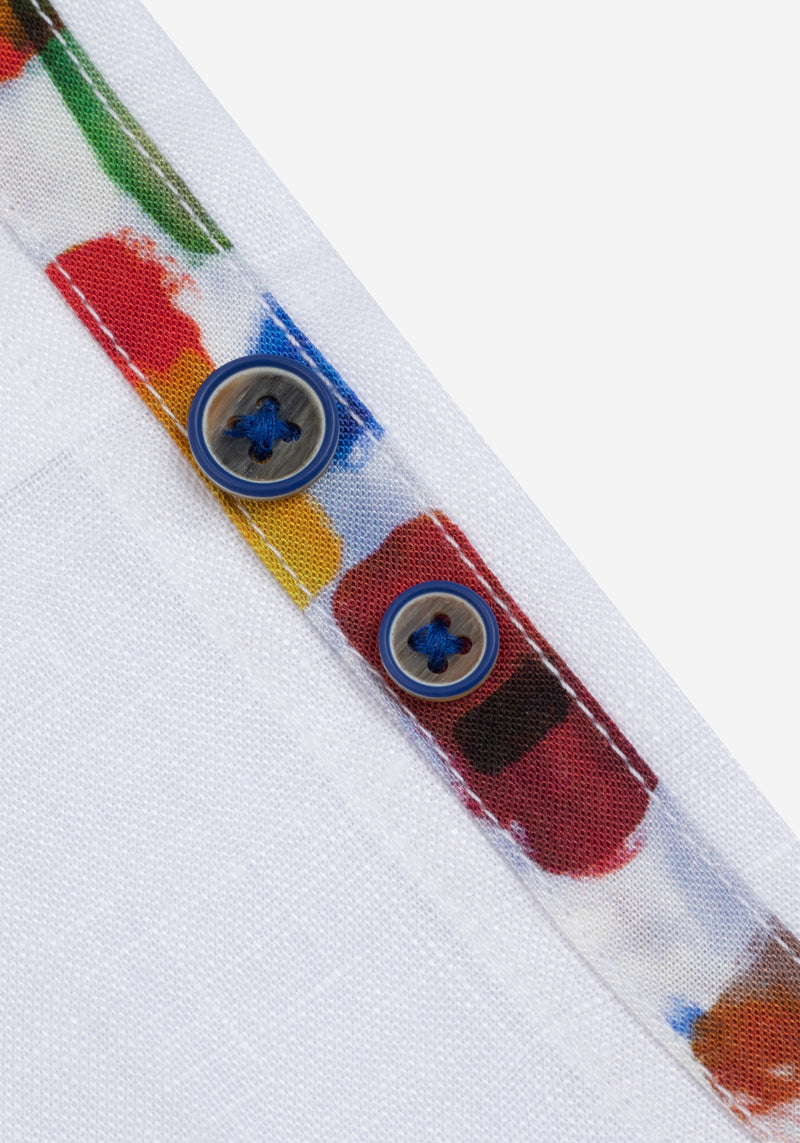 Clear White Belgian Linen Shirt
