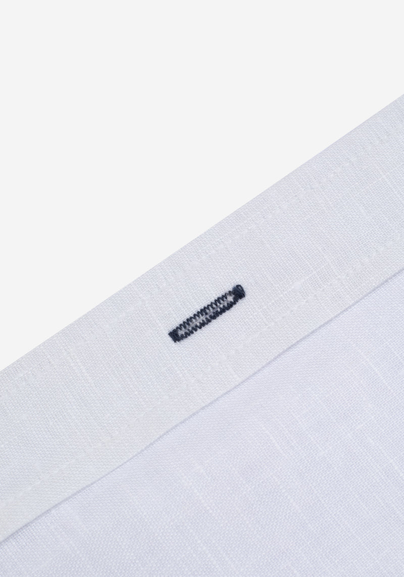 Clear White Belgian Linen Shirt