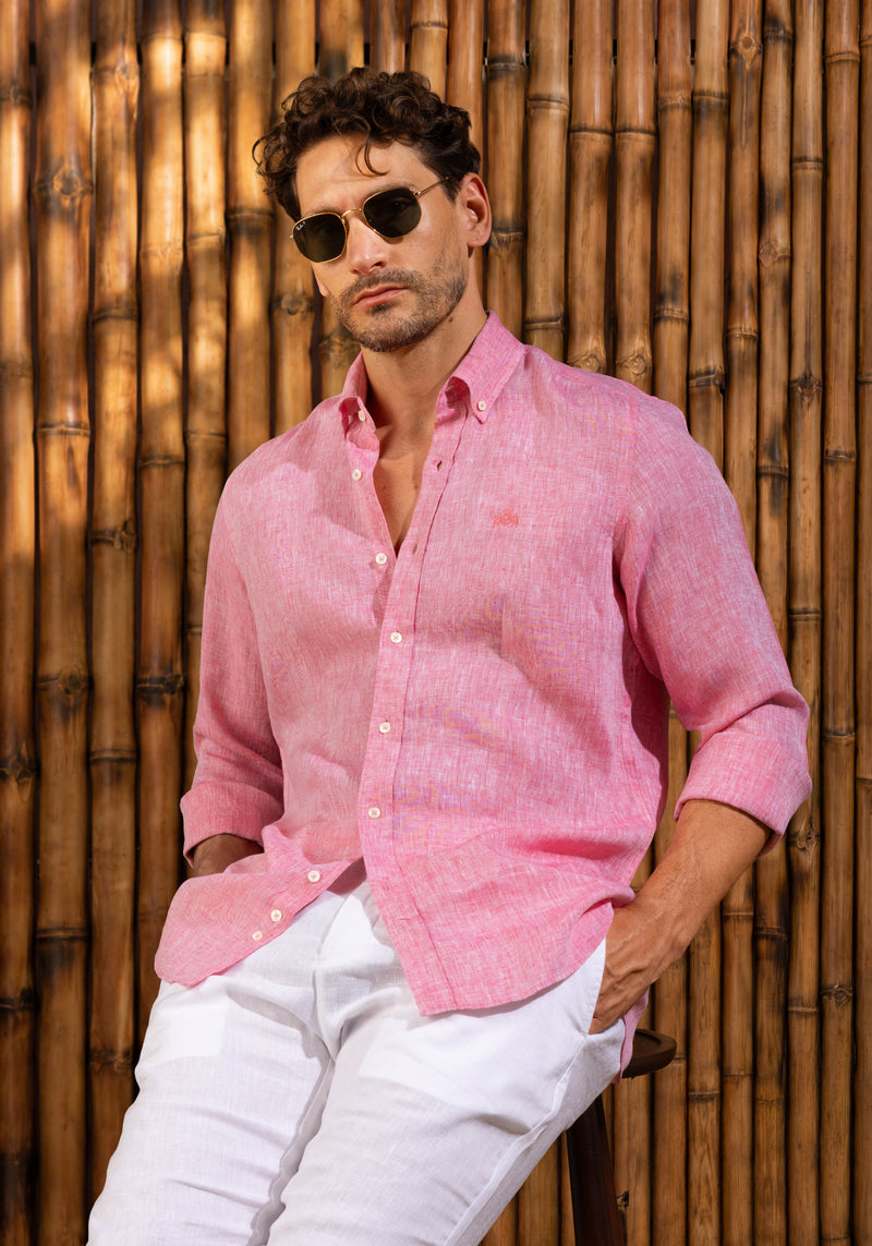 Rusty Rose Belgian Linen Shirt