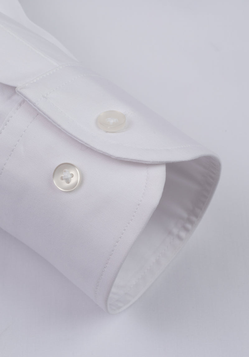 Pure White Fine Twill Shirt