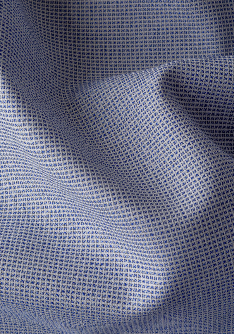Frosted Blue Checked Dobby Shirt