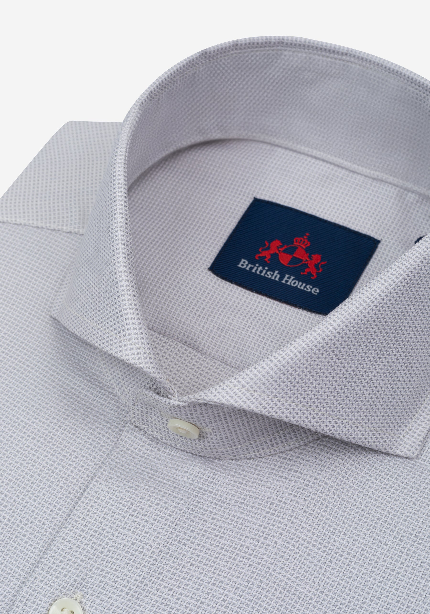 Twilight Grey Checked Dobby Shirt
